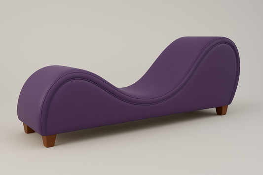 Tantra-Kamasutra-Sofastuhl Aus Kunstleder – Hochwertiger Bequemer Tantra-Sessel Für Intime Momente - Violett