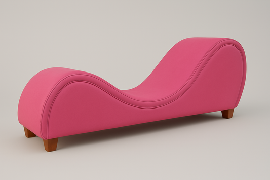 Tantra-Kamasutra-Sofastuhl Aus Kunstleder – Hochwertiger Bequemer Tantra-Sessel Für Intime Momente - Rosa