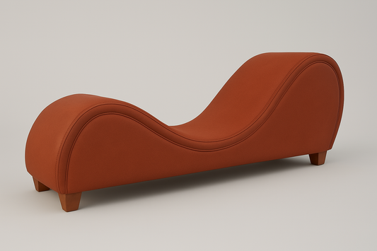 Tantra-Kamasutra-Sofastuhl Aus Kunstleder – Hochwertiger Bequemer Tantra-Sessel Für Intime Momente - Orange