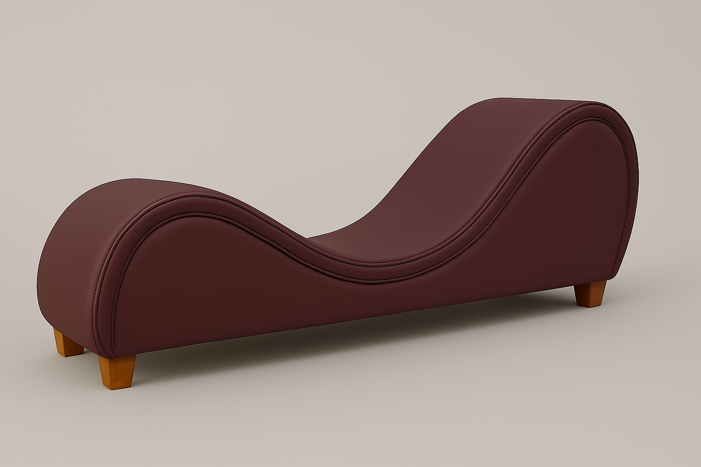 Tantra-Kamasutra-Sofastuhl Aus Kunstleder – Hochwertiger Bequemer Tantra-Sessel Für Intime Momente - Burgundy
