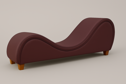 Tantra-Kamasutra-Sofastuhl Aus Kunstleder – Hochwertiger Bequemer Tantra-Sessel Für Intime Momente - Burgundy
